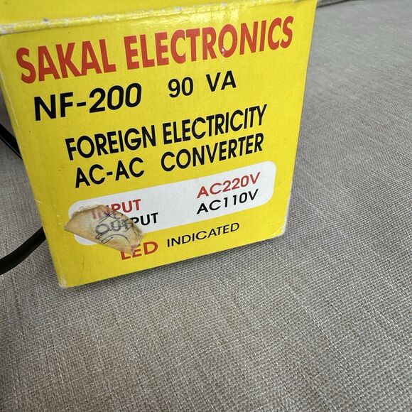 Sakal Foreign Electricity Voltage Converter Model NF-200 (220V to 110V) LN - Picture 4 of 4